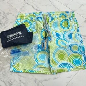 Vilebrequin Men's Blue and Green Swim Shorts NWT
